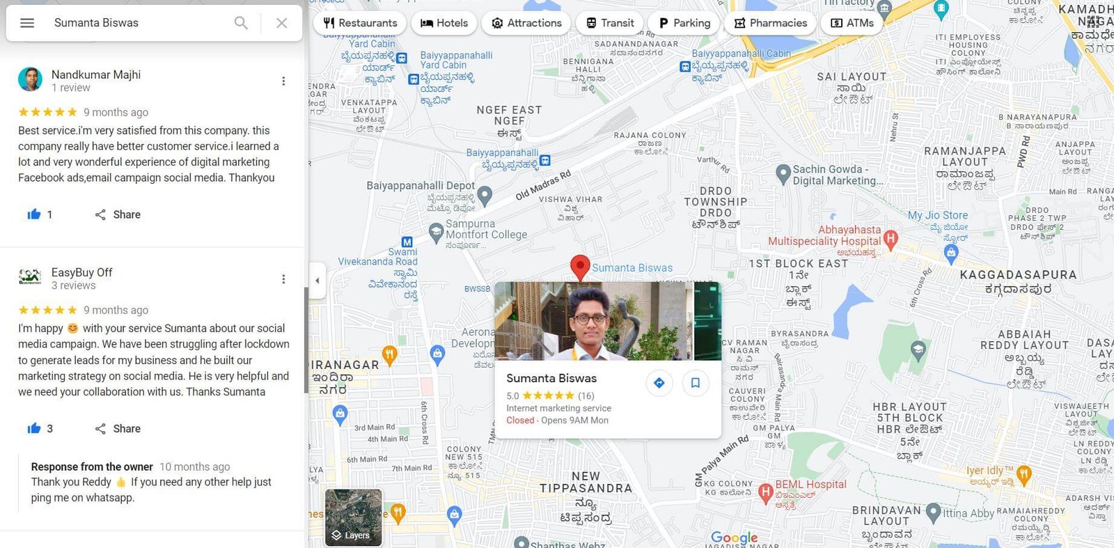 Sumanta Biswas Google Review 